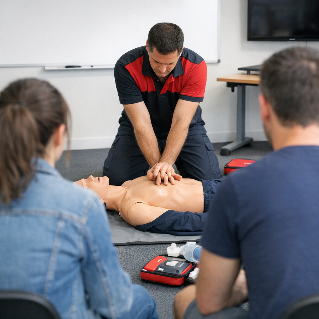 Exercice de secours en formation SST