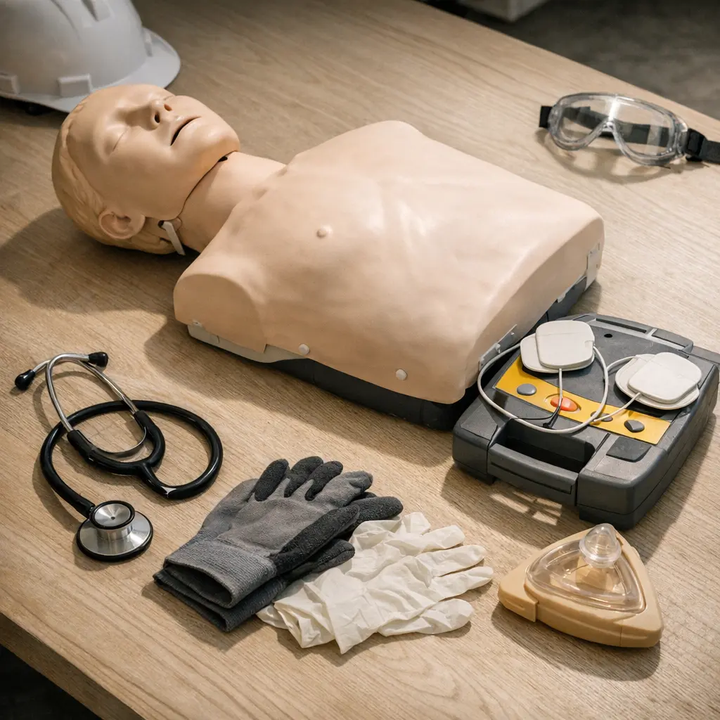 Formateur expliquant un scénario de secours